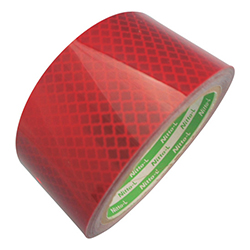 【廃番商品】日東エルマテ 高輝度プリズム反射テープ 45mm×5ｍ レッド HTP45R