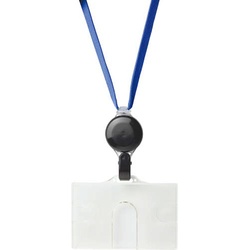 リール式吊下げ名札ハードタイプ青