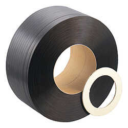 PPバンド15.5mm×2500m　黒　【ＴＲＵＳＣＯ エコ自動梱包機用ＰＰバンド幅１５．５ｍｍＸ長さ２５００ｍ巻 黒】