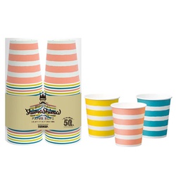 紙コップ サンナップ しましまペーパーカップ 7オンス 205ml 50p