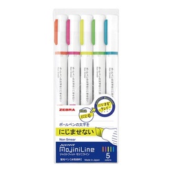 蛍光マーカージャストフィットモジニライン５色セット