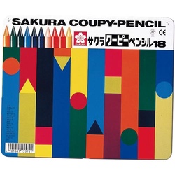 クーピーペンシル１８色　缶入