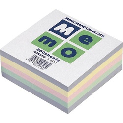 ブロックメモ　９４×９４ｍｍ　４色　５００枚入