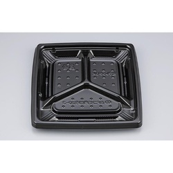 惣菜容器 BFコモ角皿内20-3 黒 本体(N) シーピー化成