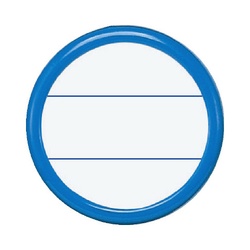 丸型名札安全ピン・クリップ両用型　直径５０ｍｍ青