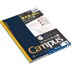 キャンパス５色ドット・ブラックカラーＢ罫　５冊×６