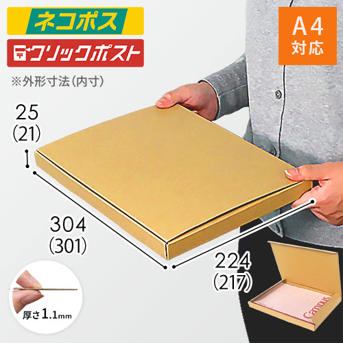 【クロネコゆうパケット・クリックポスト】厚さ2.5cm・N式ケース（A4サイズ）