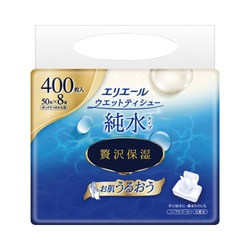 ウエット純水　贅沢保湿　ボックス詰替　５０枚×８Ｐ