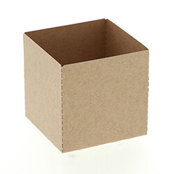 天満紙器 製菓資材 キューブカップ 60 CB12 茶無地 100枚/袋