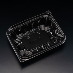 リスパック 惣菜容器 バイオ アソートケース 16-13B(38) 黒 本体