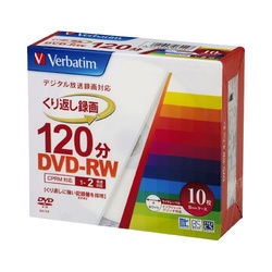 ＤＶＤ−ＲＷ録画用　２倍速　ＩＪ対応　１０枚Ｐ