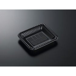 中央化学 オードブル容器 PDプレートK20-17 黒 内 本体