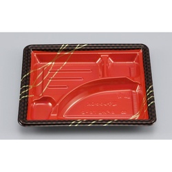 【廃番商品】シーピー化成 弁当容器 BF弁当76-2 市松 本体