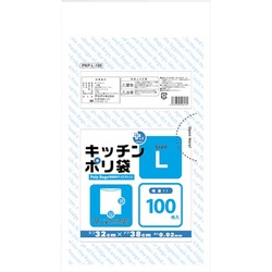 プラスプラスキッチンポリ袋Ｌ　１００枚×５