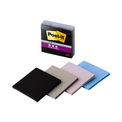 強粘着ノートマルチカラー９　７５×７５　４冊