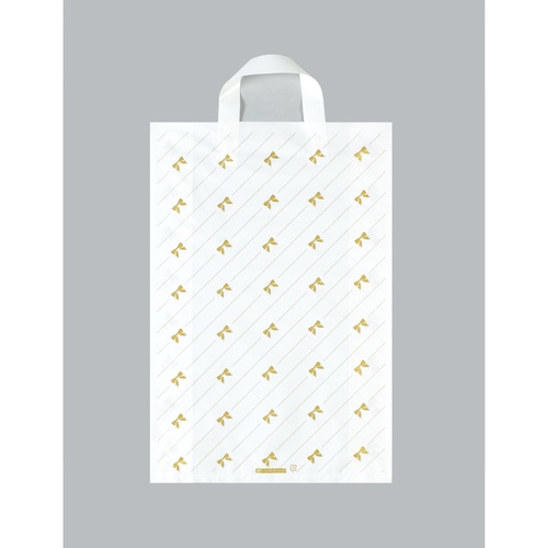 ポリ手提袋 カルチャーバッグ リボンストライプ 中 福助工業