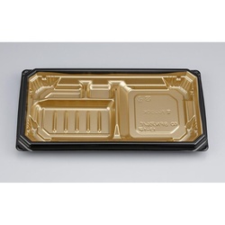 シーピー化成 弁当容器 BFNアルバ13-1平 本漆GB 本体