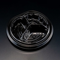 リスパック フルーツ容器 バイオ パティー 16B-3S 黒 本体