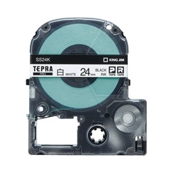 テプラ　ＰＲＯテープ　エコ　白色２４ｍｍ黒文字×５