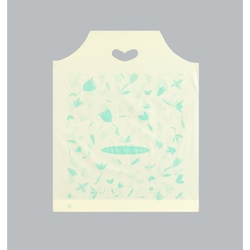 ポリ手提袋 ハートバッグ フローラル 中 福助工業