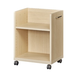 木製デスク下ワゴン　天板なし　ナチュラル