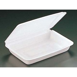 リスパック 弁当容器 折り蓋 中B 白