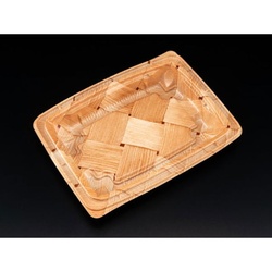 【廃番商品】リスパック 弁当容器 バイオデリカ 枠膳 40 B 本体 K-やわらぎ茶