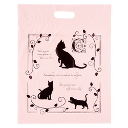 ポリ手提げ エレガントキャットPEバッグ-2(100枚) ヘッズ