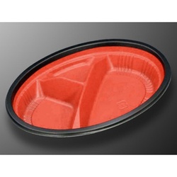 中央化学 弁当容器 CT WF-小判 23A-32 赤黒BKL 本体