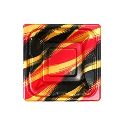 どんぶり容器 MFP角盛重 16-16 本体 はけ嵐赤 エフピコ