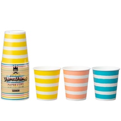 サンナップ 紙カップ しましまペーパーカップ 205ml 20個入