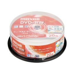 ＤＶＤ−ＲＷ録画用　２倍速　ＩＪ対応　２０枚ＳＰ