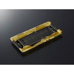 中央化学 刺身容器 輝咲24-12 つやふでBK 本体