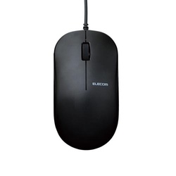 高耐久　ＢｌｕｅＬＥＤ有線マウス３ボタン　黒