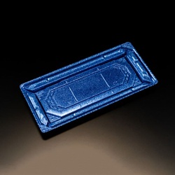 リスパック 刺身容器 バイオPS 美枠 25-12B ステラブルー 本体