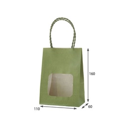 紙手提袋 ウィンドウミニバッグ グリーンティ パックタケヤマ