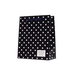 【廃番商品】紙手提袋 マリリンドット(SS) NO.1 ネイビー マツシロ