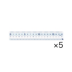 再生ＰＥＴすべり止め機能付直定規　１８ｃｍ×５