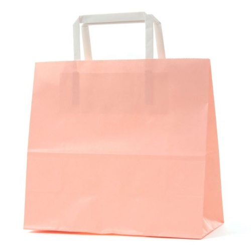 紙手提袋 平紐手提袋 H平24 ピンク パックタケヤマ