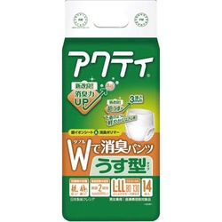 アクティＷで消臭パンツうす型タイプＬ−ＬＬ１４枚
