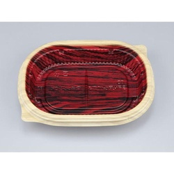 シーピー化成 弁当容器 BFNアルバ重4 和もく赤 本体 発泡