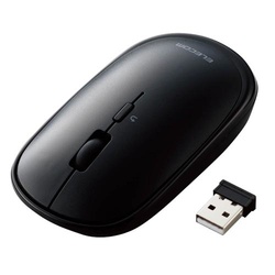 ＢｌｕｅＬＥＤマウス／薄型／４ボタン／ブラック
