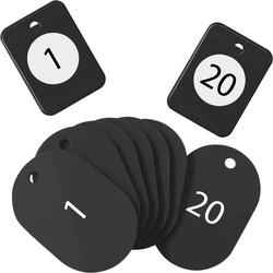 クロークチケット　１−２０　黒