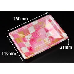 リスパック 寿司容器 万角15-11B ことほぎピンク 本体