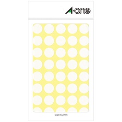 カラーラベル　丸型　１５ｍｍ径　白