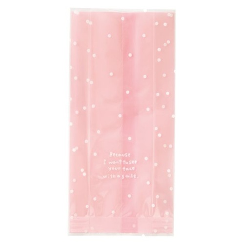 テープ無 OPP袋 ピンクドットスイーツパック クリア-2(100枚) ヘッズ