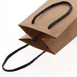 一升瓶用手提げ袋（クラフト・アクリル紐・幅140×マチ120×高さ480mm）