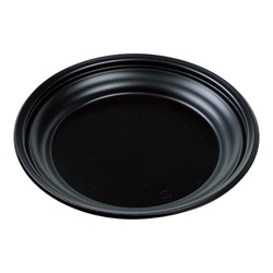 エフピコ 弁当容器 FTプレート-丸240(V) 本体 黒