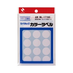 マイタックカラーラベル　２０ｍｍ　白ｘ１０