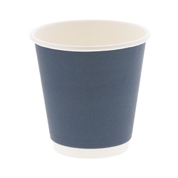 紙コップ 二重断熱カップ 10オンス(300ml) 口径90mm ネイビー 25個/袋